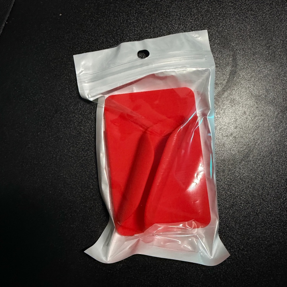 Red Silicone Removable Wallet and Lip Gloss  Card Holder